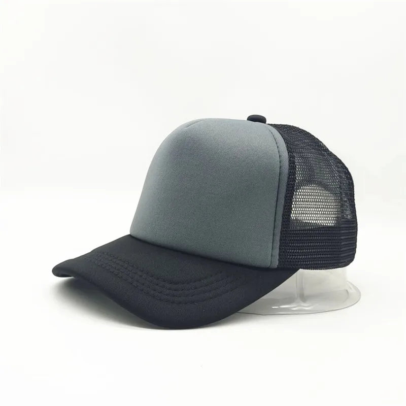 Unisex Cheaper 5 Panel Trucker Hat for Adult Summer Net Baseball Cap Men Women Blank Mesh Tentacle Sun Hat Visor