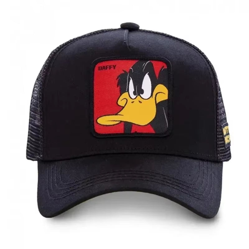 Hot Sale Unisex Anime Cartoon Cap High Quality Embroidered Patch Draw Baseball Cap Male Female Trucker Hat Mesh Hats Sun Hat