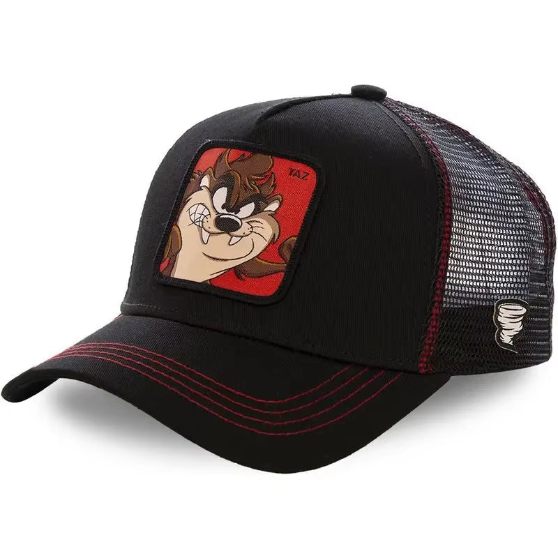 Hot Sale Unisex Anime Cartoon Cap High Quality Embroidered Patch Draw Baseball Cap Male Female Trucker Hat Mesh Hats Sun Hat