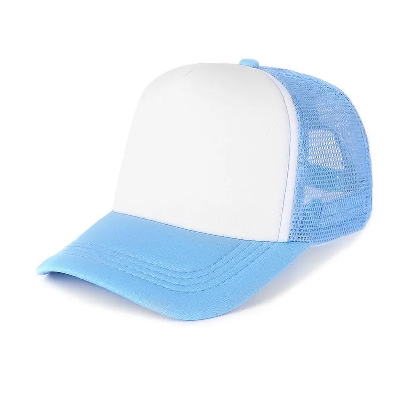 Unisex Cheaper 5 Panel Trucker Hat for Adult Summer Net Baseball Cap Men Women Blank Mesh Tentacle Sun Hat Visor