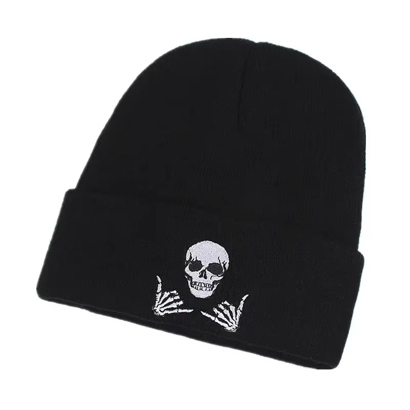 Women'S Beanies Knitted Hat Embroidered Skullies Hat Cap Autumn Winter Warm Acrylic Ski Hat for Women Men Dropshipping