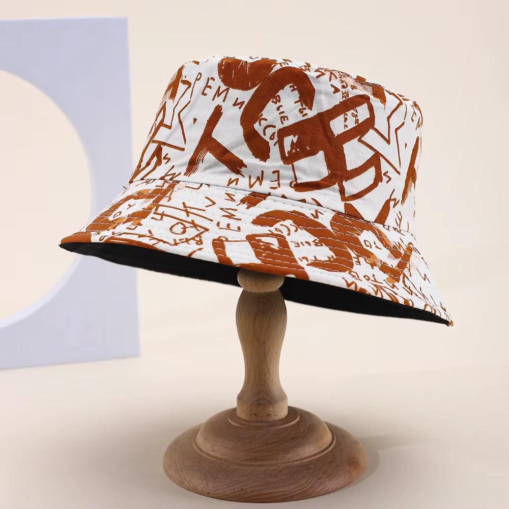 Unisex Bucket Hat Spring/Summer Letter Print Hat for Men Women Fashion Fisherman Hat Leisure Basin Cap for Dress up Your Look