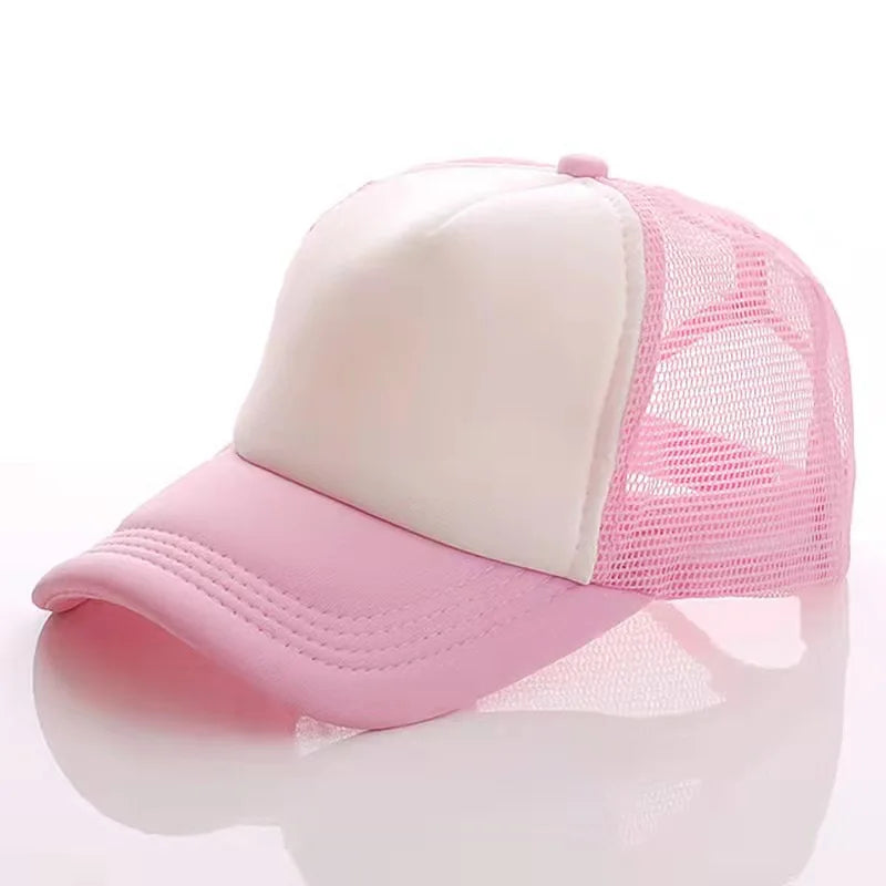 Unisex Cheaper 5 Panel Trucker Hat for Adult Summer Net Baseball Cap Men Women Blank Mesh Tentacle Sun Hat Visor