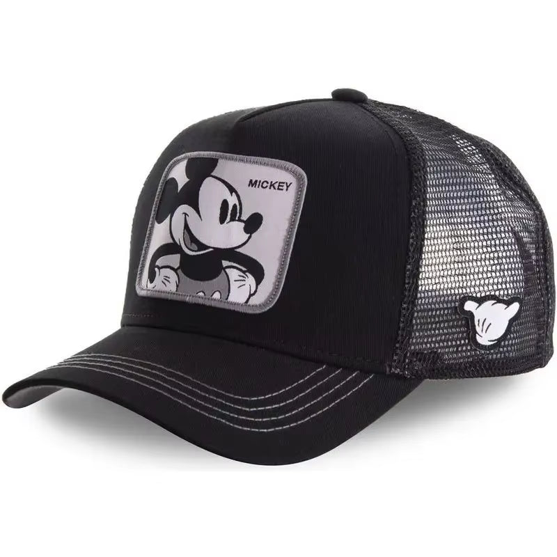 Hot Sale Unisex Anime Cartoon Cap High Quality Embroidered Patch Draw Baseball Cap Male Female Trucker Hat Mesh Hats Sun Hat