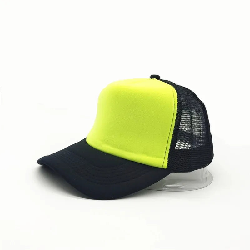 Unisex Cheaper 5 Panel Trucker Hat for Adult Summer Net Baseball Cap Men Women Blank Mesh Tentacle Sun Hat Visor