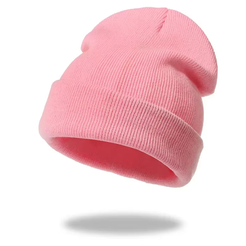 Women'S Beanies Knitted Hat Embroidered Skullies Hat Cap Autumn Winter Warm Acrylic Ski Hat for Women Men Dropshipping