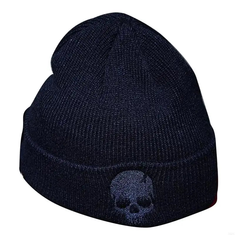 2XPC New Warm Unisex Beanie Hat with Skeleton Embroidery Winter Outdoor Sport Hat