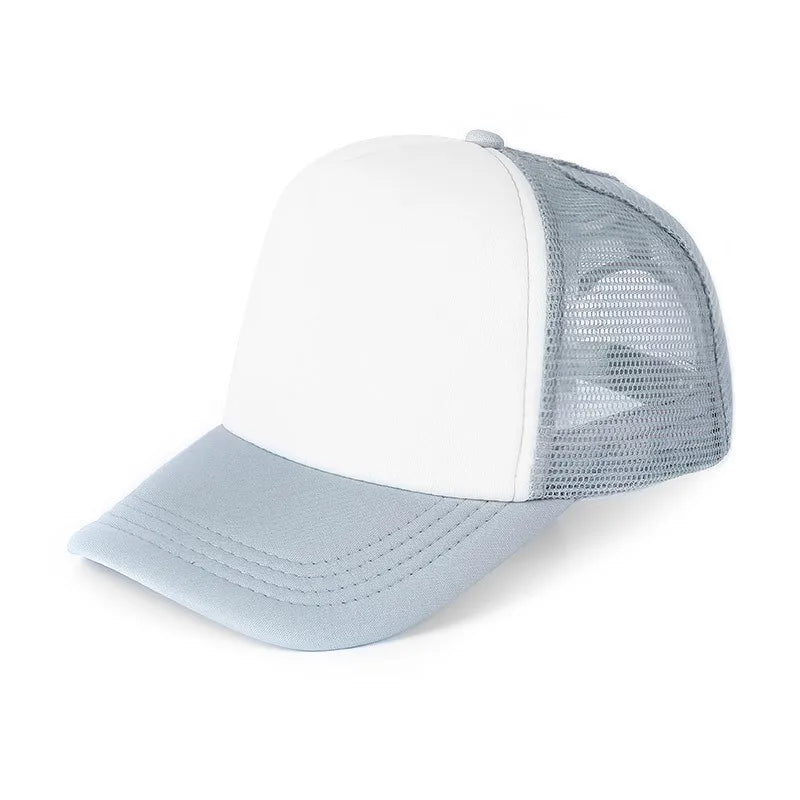 Unisex Cheaper 5 Panel Trucker Hat for Adult Summer Net Baseball Cap Men Women Blank Mesh Tentacle Sun Hat Visor