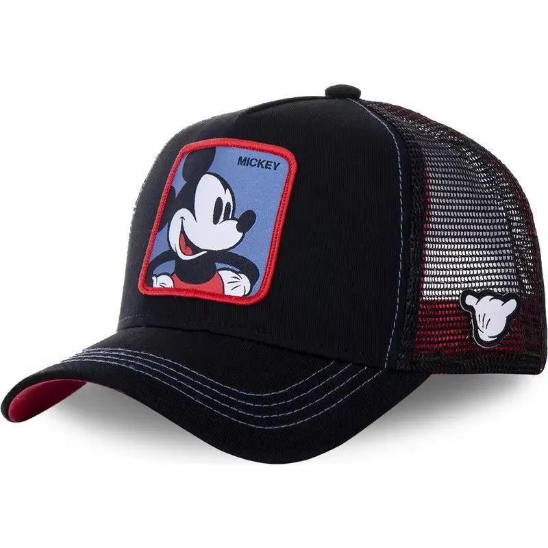 Hot Sale Unisex Anime Cartoon Cap High Quality Embroidered Patch Draw Baseball Cap Male Female Trucker Hat Mesh Hats Sun Hat