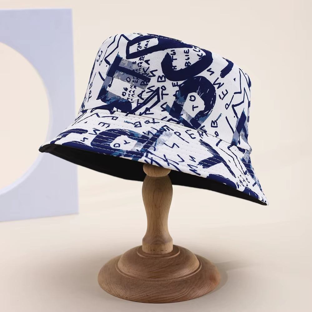 Unisex Bucket Hat Spring/Summer Letter Print Hat for Men Women Fashion Fisherman Hat Leisure Basin Cap for Dress up Your Look