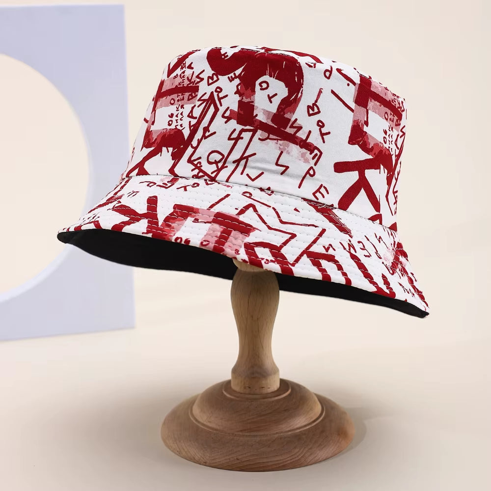 Unisex Bucket Hat Spring/Summer Letter Print Hat for Men Women Fashion Fisherman Hat Leisure Basin Cap for Dress up Your Look