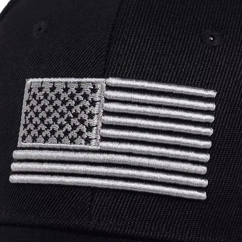 New USA Flag Baseball Hat Men'S Outdoor Solid Color Embroidered Sports Duck Tongue Baseball Hat