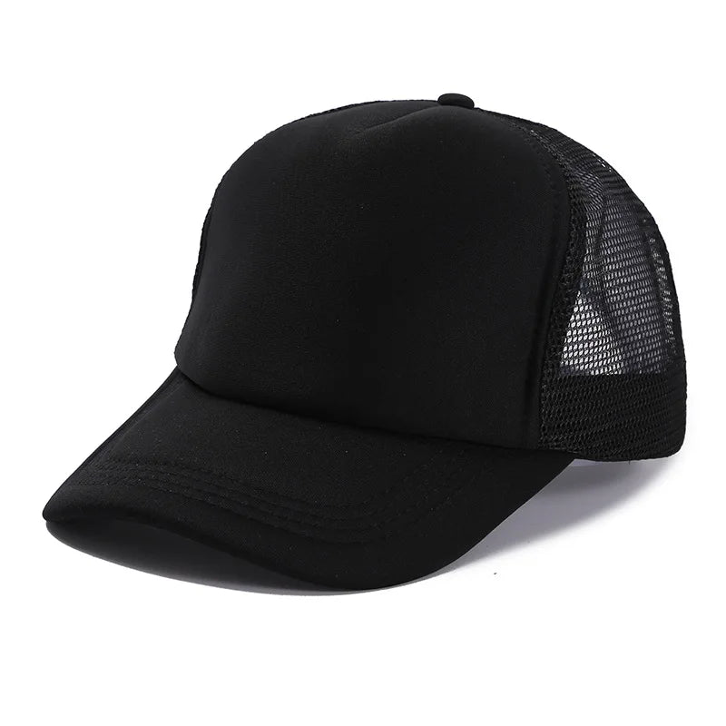 Unisex Cheaper 5 Panel Trucker Hat for Adult Summer Net Baseball Cap Men Women Blank Mesh Tentacle Sun Hat Visor